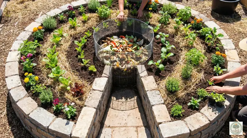 Layout of a high-density circular food garden